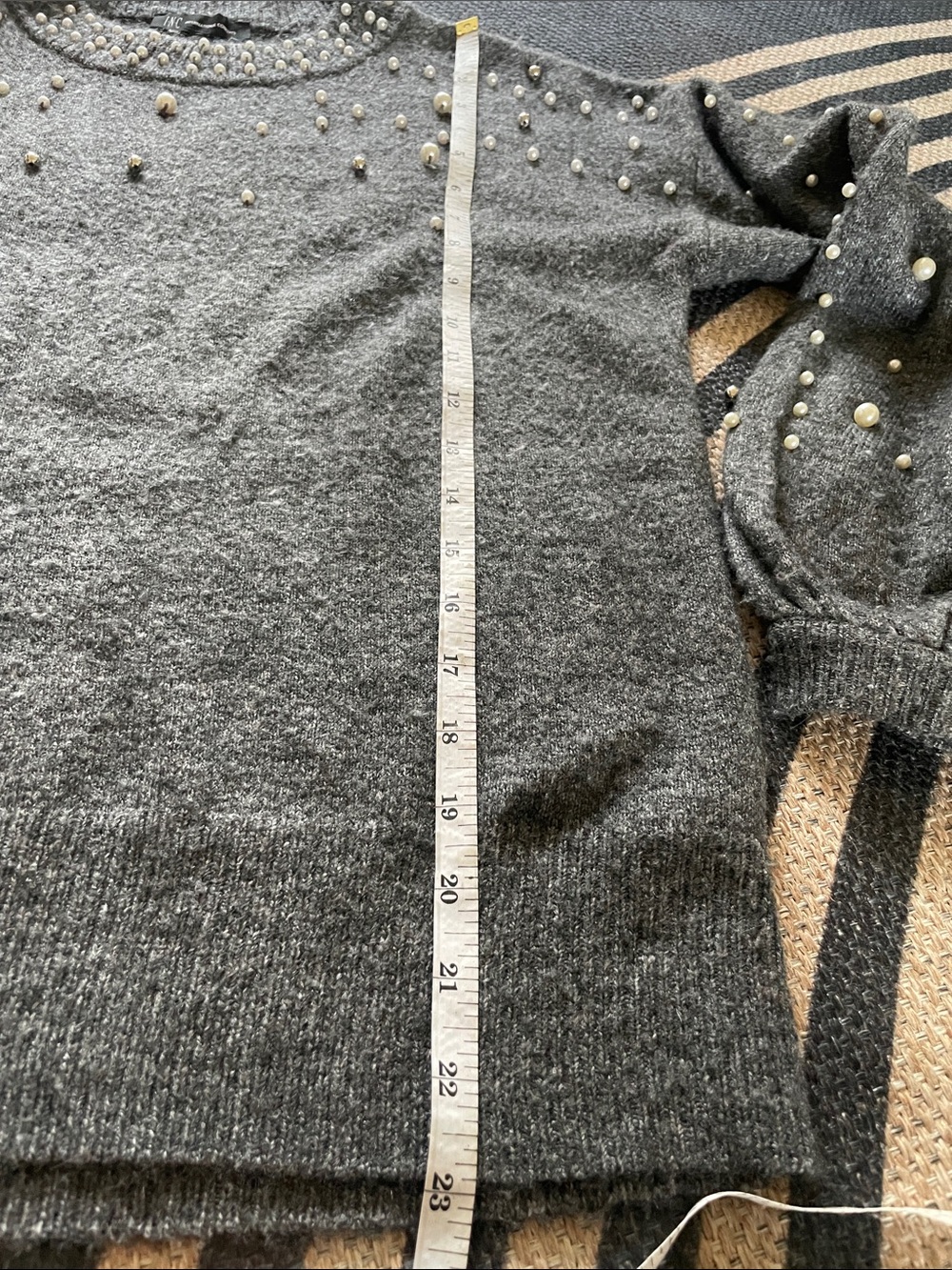 INC International Concepts Pearl Embellished Sweater | Small - Picture 6 of 7